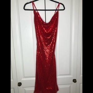 Red Sequin Dress